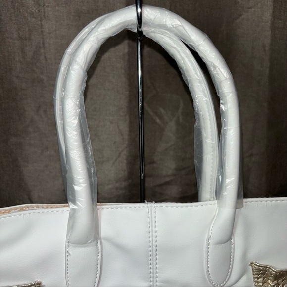 🔥SALE Jimmy Choo Women's Parfums White & Gold Tote - Picture 6 of 14